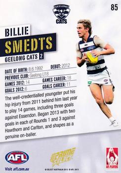 2013 Select Prime AFL #85 Billie Smedts Back
